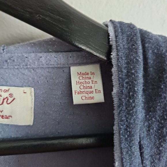 Original Penguin Blue Large Womens Full Zip Hooded Lightweight Sweatshirt - Picture 7 of 8